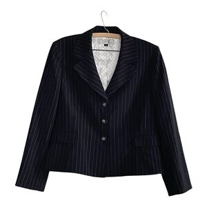 Tahari NWT Arthur S Levine Black & White Striped Jacket & Skirt Set